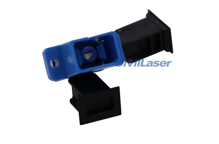 SC Fiber Optic Adapter Singal Mode Singal Core Azul Flange